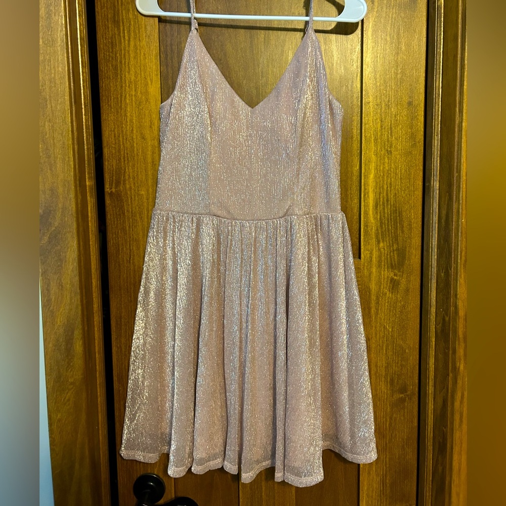 Pink and silver homecoming dress